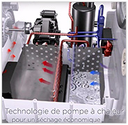Illustration du dispositif de pompe  chaleur d'un sche-linge - (crdit : gorenje)
