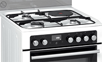 Illustration d'une table de cuisson mixte sur certaines cuisini�res