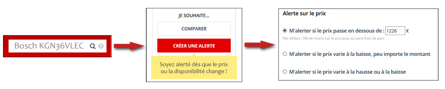Créer une alerte de prix sur electromenager-compare Créer une alerte de prix sur electromenager-compare