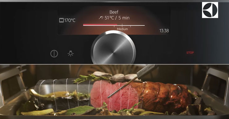 Visuel repr�sentant un four SenseCook avec sonde de cuisson