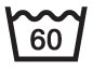 Symbole cuve avec un chiffre : temp�rature de lavage maximale