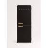 CREATE Fridge R�tro Combi 401L Noir Or