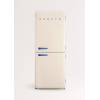 CREATE Fridge R�tro Combi 401L Blanc Cass� Bleu