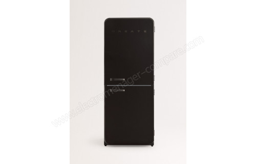 CREATE Fridge R&eacute;tro Combi 401L Noir