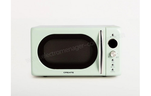 CREATE Microwave Retro Vert Pastel