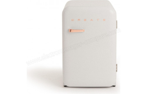 CREATE Retro Fridge 107L Rose Gold Blanc
