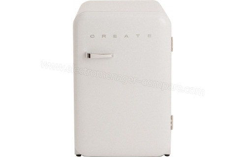 CREATE Retro Fridge 107L Argent Blanc