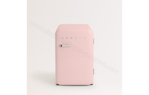 CREATE Retro Fridge 107L Argent Rose