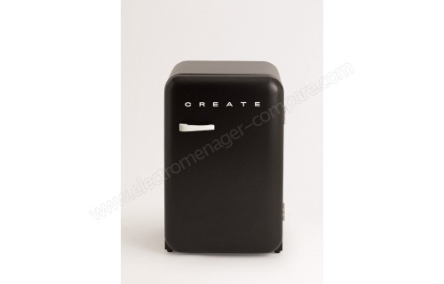 CREATE Retro Fridge 107L Blanc Cass&eacute; Noir