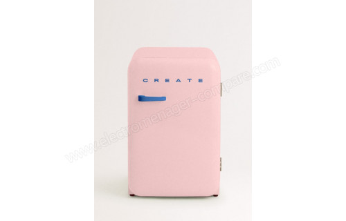 CREATE Retro Fridge 107L Bleu Cobalt Rose