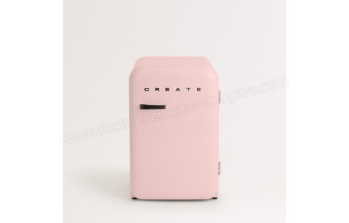 CREATE Retro Fridge 107L Black Rose