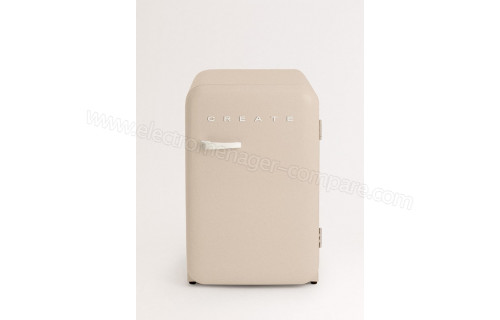 CREATE Retro Fridge 107L Blanc Cass&eacute; Sable
