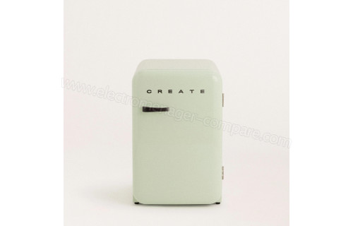 CREATE Retro Fridge 107L Black Vert Pastel
