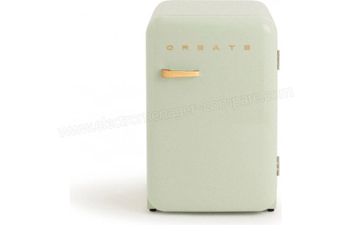 CREATE Retro Fridge 107L Bois Vert Pastel
