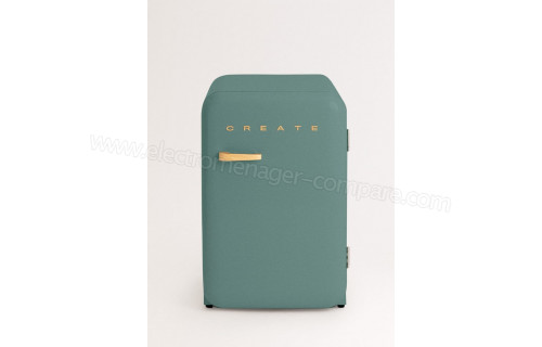 CREATE Retro Fridge 107L Bois Vert Sauge