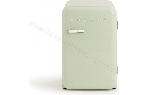 CREATE Retro Fridge 107L Marbre Vert Pastel