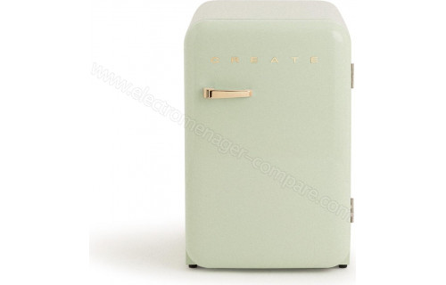 CREATE Retro Fridge 107L Or Vert Pastel