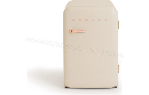 CREATE Retro Fridge 107L Rose Gold Beige