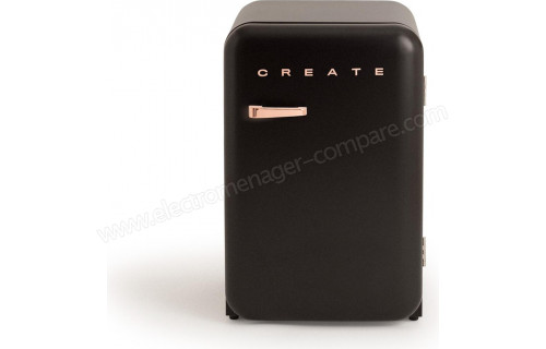 CREATE Retro Fridge 107L Rose Gold Noir
