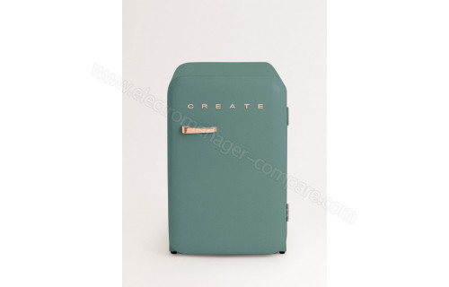CREATE Retro Fridge 107L Rose Gold Vert Sauge