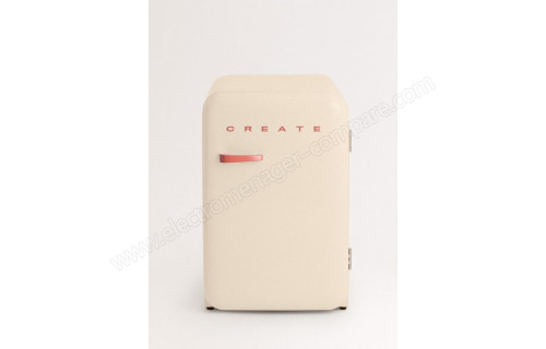 CREATE Retro Fridge 107L Terracotta Blanc Cass&eacute;