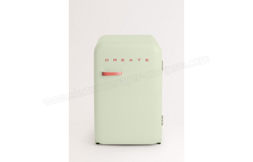 CREATE Retro Fridge 107L Terracotta Vert Pastel