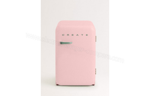 CREATE Retro Fridge 107L Vert Sauge Rose