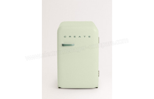 CREATE Retro Fridge 107L Vert Sauge Vert Pastel