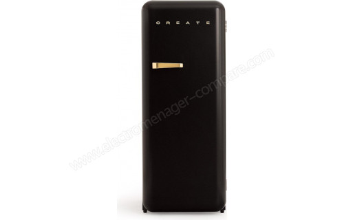 CREATE Retro Fridge 281L Or Noir