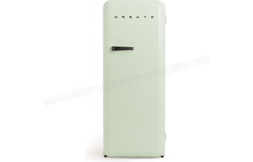CREATE Retro Fridge 281L Black Vert Pastel