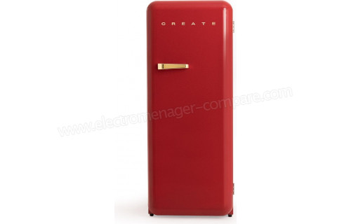 CREATE Retro Fridge 281L Or Rouge