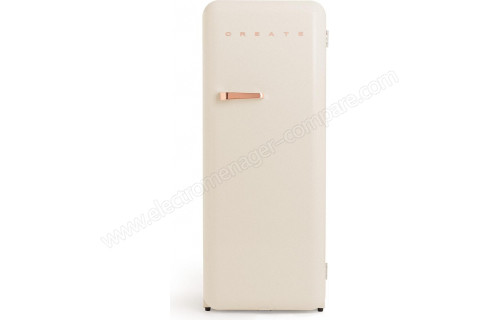CREATE Retro Fridge 281L Rose Gold Beige