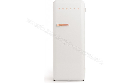 CREATE Retro Fridge 281L Rose Gold Blanc