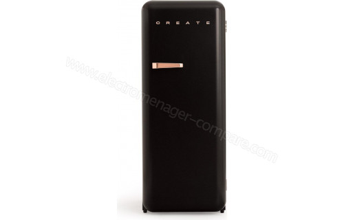 CREATE Retro Fridge 281L Rose Gold Noir