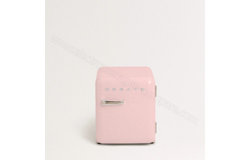 CREATE Retro Fridge 48L Argent Rose