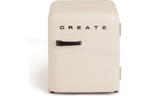 CREATE Retro Fridge 48L Black Beige