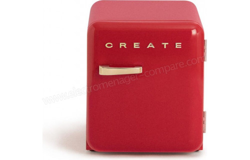 CREATE Retro Fridge 48L Or Rouge