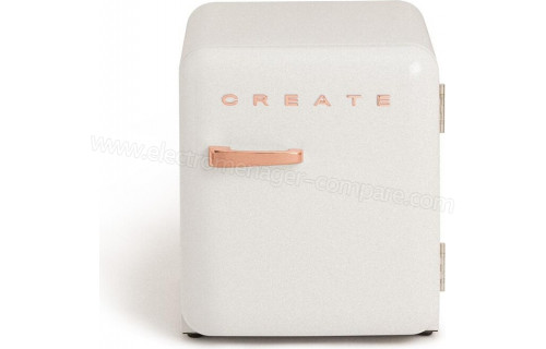 CREATE Retro Fridge 48L Rose Gold Blanc