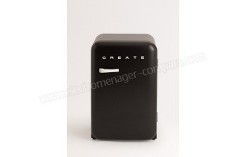 CREATE Retro Fridge 107L Blanc Cass&eacute; Noir - A partir de : 460.95 &euro; chez Create chez Darty
