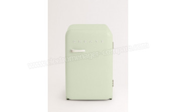 CREATE Retro Fridge 107L Blanc Cass&eacute; Vert Pastel
