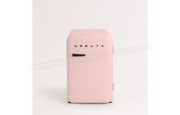 CREATE Retro Fridge 107L Black Rose