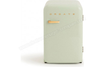 CREATE Retro Fridge 107L Bois Vert Pastel