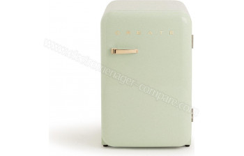 CREATE Retro Fridge 107L Or Vert Pastel