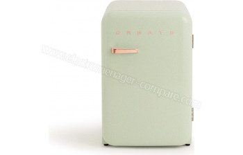 CREATE Retro Fridge 107L Rose Gold Vert Pastel