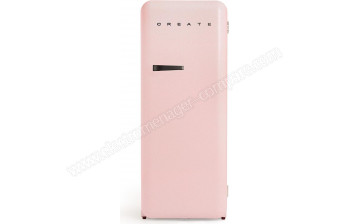 CREATE Retro Fridge 281L Black Rose Pastel