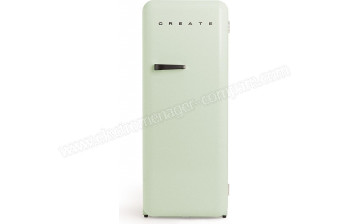CREATE Retro Fridge 281L Black Vert Pastel