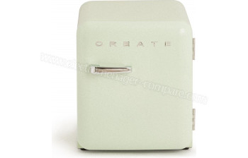 CREATE Retro Fridge 48L Argent Vert Pastel