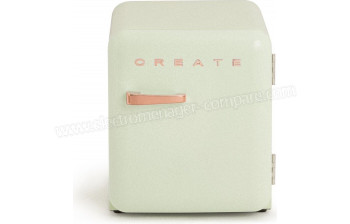 CREATE Retro Fridge 48L Rose Gold Vert Pastel