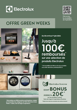 ODR Electrolux Avr./Juin 2024 : Offre Printemps Green Weeks