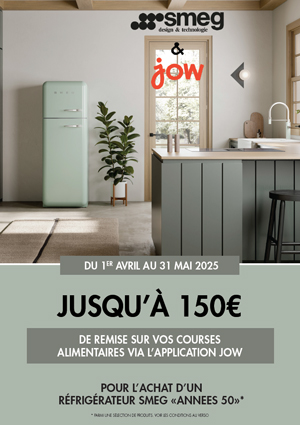 Bon Plan Smeg Avr./Juin 2025 : Jusqu'� 150� de remise sur l'application Jow